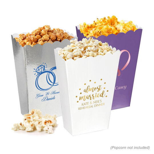 Personalized Mini Popcorn Boxes for Weddings